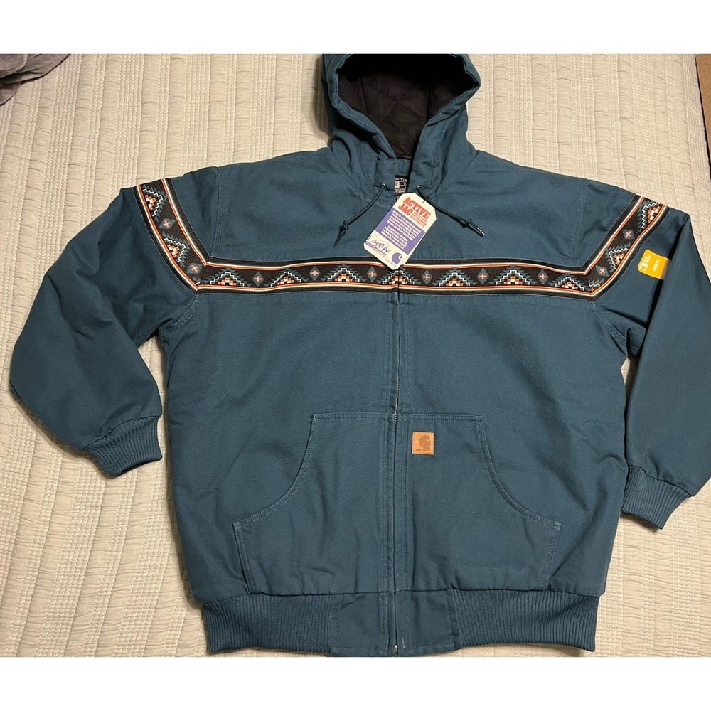 NWT Discontinued Carhartt Montana Jacket 50th Ann Green Southwest Aztec XL